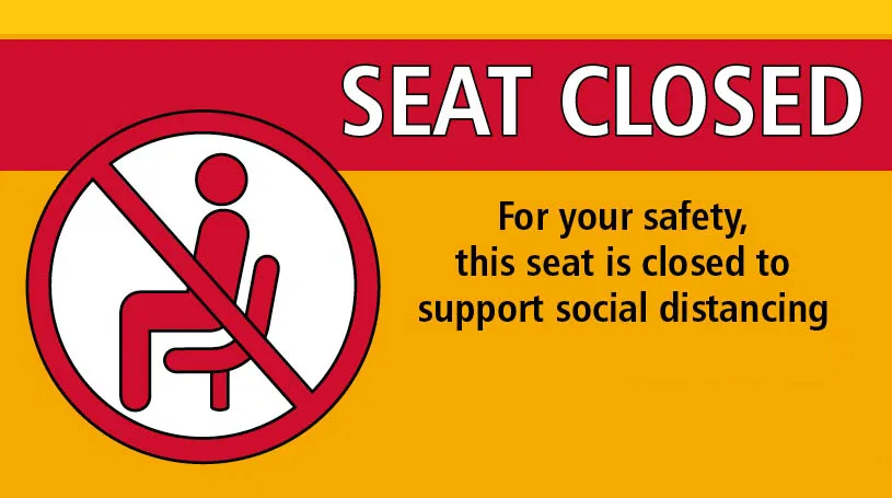 seat closed sign